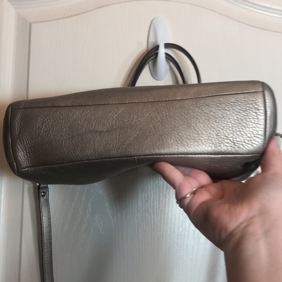 Coach Metallic Beige Leather Small Kelsey Satchel - Picture 11 of 13